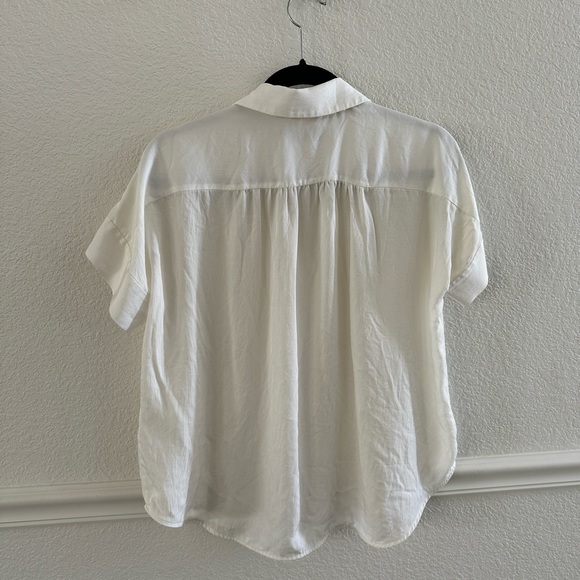 Everlane Women's Drapey Square Shirt Boxy Ivory Bone 2 - Picture 3 of 11